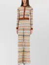 Missoni Wide Leg Trousers With Fringed Zig Zag