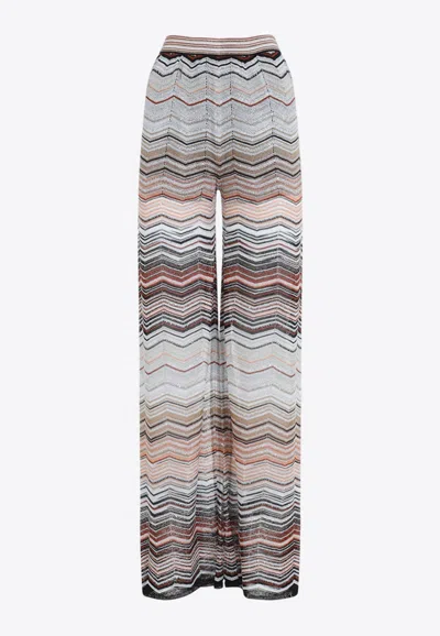 Missoni Wide-leg Zigzag-pattern Pants In Multi