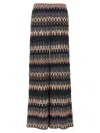 Missoni Zigzag Lurex Flared Trousers In Multicolour