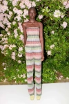 Missoni Long Bustier Jumpsuit In Gradient Zigzag Knit With Sequins In Black