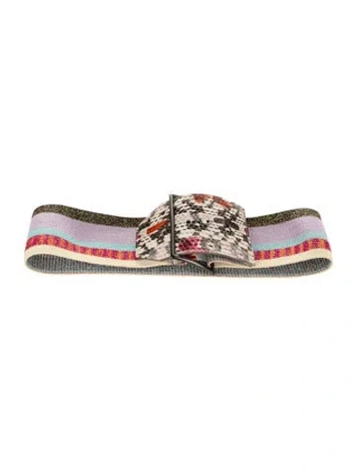 Pre-owned Missoni Wide Waist Belt In Purple