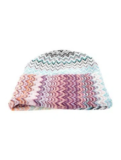 Pre-owned Missoni Winter Beanie Hat In Blue
