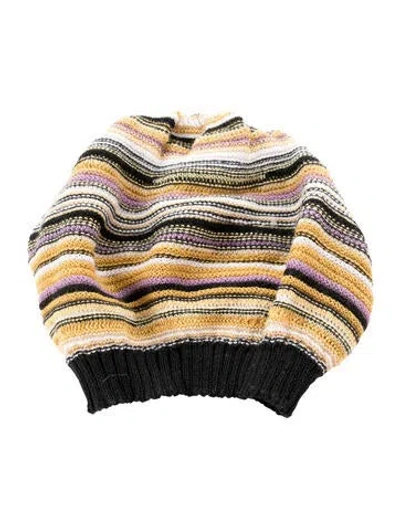 Pre-owned Missoni Winter Beanie In Yellow
