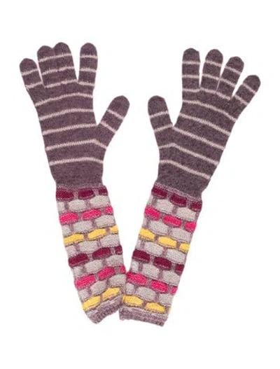 Pre-owned Missoni Winter Gloves In Purple