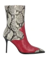 MISSONI MISSONI WOMAN ANKLE BOOTS LIGHT GREY SIZE 7 LEATHER