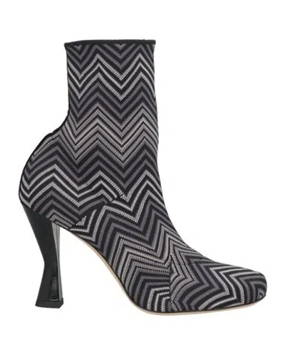 Missoni Woman Ankle Boots Slate Blue Size 7 Textile Fibers