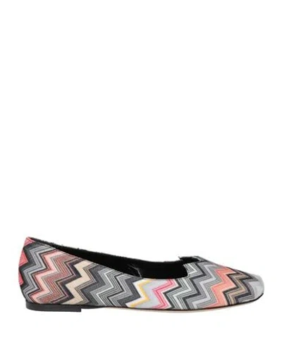 Missoni Woman Ballet Flats Black Size 8.5 Textile Fibers