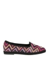Missoni 10mm Raschel Lurex Flat Shoes In Pink Multicolor