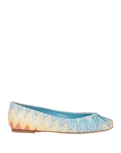 Missoni Woman Ballet Flats Pastel Yellow Size 8 Textile Fibers