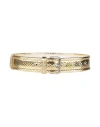 Missoni Woman Belt Gold Size 36 Cotton, Viscose, Calfskin, Metallic Fiber, Polyurethane In Gold