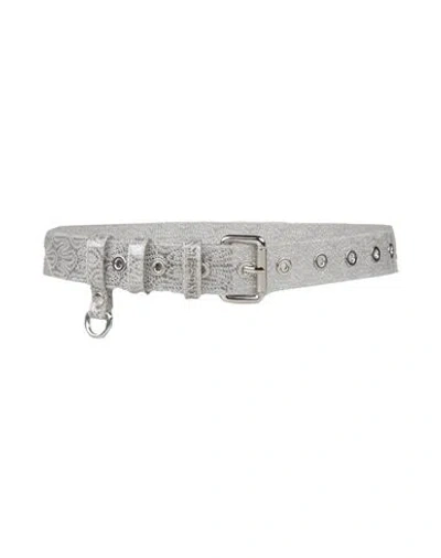 Missoni Woman Belt Grey Size 34 Pvc - Polyvinyl Chloride, Viscose, Cupro, Polyester
