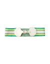 Missoni Woman Belt Lime Green Size S Viscose, Calfskin, Polyamide, Linen, Polyester