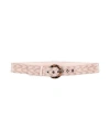 Missoni Woman Belt Rose Gold Size L Textile Fibers, Leather