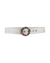 Missoni Woman Belt Silver Size L Textile Fibers, Leather
