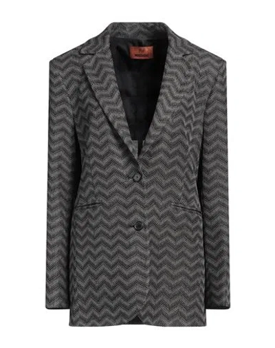 Missoni Woman Blazer Black Size 10 Cotton