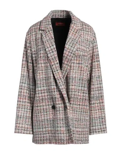 Missoni Woman Blazer Salmon Pink Size 10 Viscose, Wool, Polyamide, Polyester, Metal