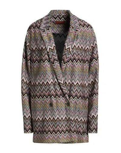 Missoni Woman Blazer Sky Blue Size 10 Viscose