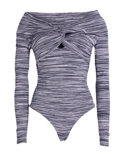 Missoni Woman Bodysuit Lilac Size 4 Cotton In Purple