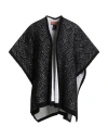 Missoni Woman Cape Black Size Onesize Cotton, Polyamide, Polyester In Black
