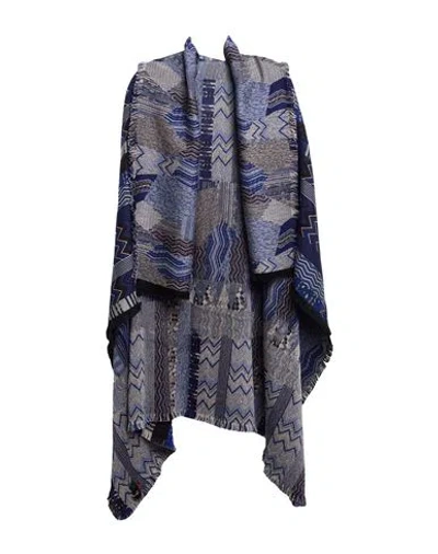 Missoni Woman Cape Blue Size Onesize Wool