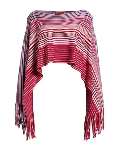 Missoni Woman Cape Fuchsia Size Onesize Wool, Acrylic In Brown