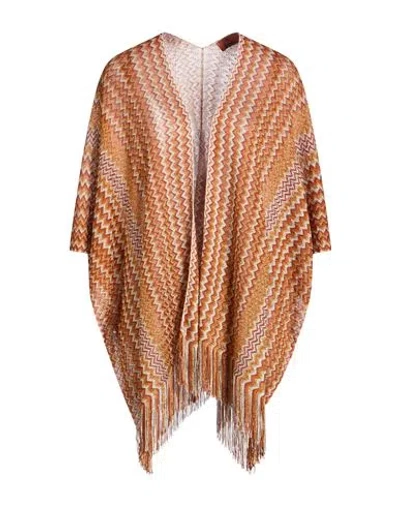 Missoni Woman Cape Orange Size Onesize Viscose, Polyester In Multi