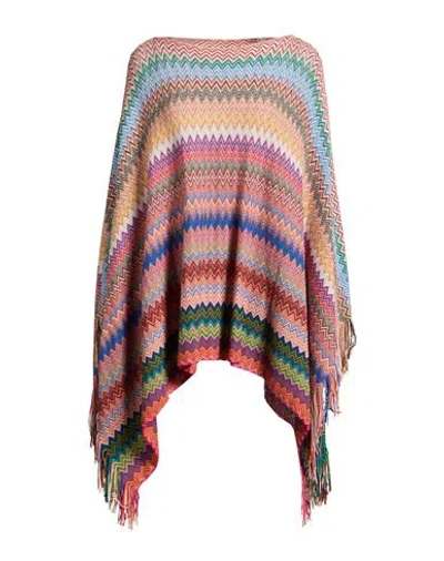Missoni Woman Cape Orange Size Onesize Wool, Acrylic