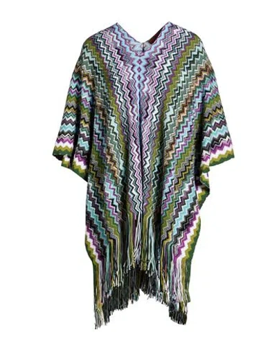 Missoni Woman Cape Sky Blue Size Onesize Wool In Multi