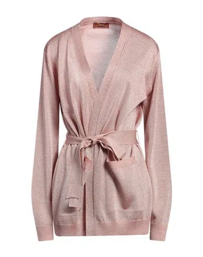 Missoni Woman Cardigan Antique Rose Size 10 Viscose, Metallic Fiber In Pink
