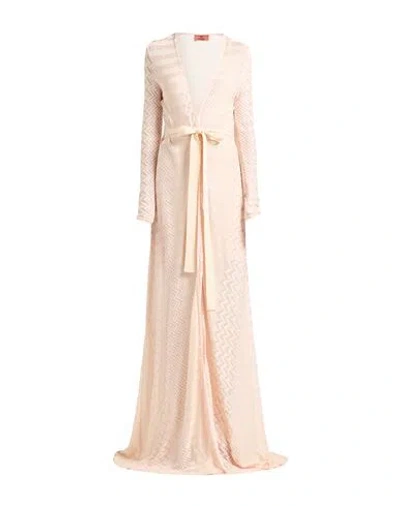 Missoni Woman Cardigan Apricot Size 8 Cotton, Viscose In Neutral