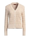 Missoni Woman Cardigan Beige Size 10 Cotton