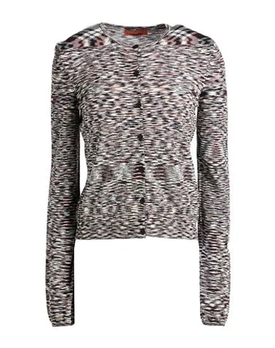 Missoni Woman Cardigan Beige Size 10 Wool, Polyamide, Elastane In Gray