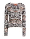 Missoni Buttoned Cardigan With Wave Pattern In Gray