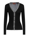 Missoni Woman Cardigan Black Size 8 Silk, Polyamide, Elastane In Black