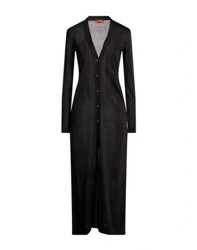 Missoni Woman Cardigan Black Size 10 Viscose, Metallic Fiber