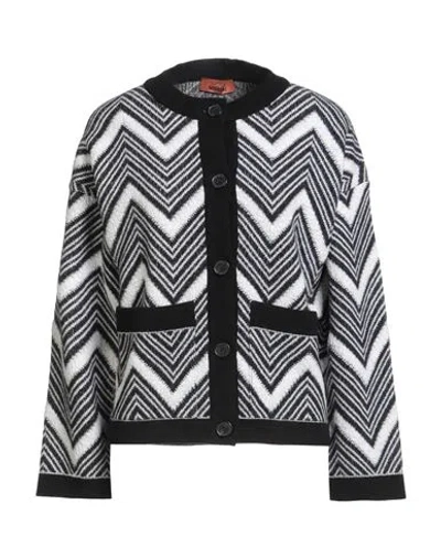 Missoni Woman Cardigan Black Size 4 Wool