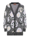 MISSONI MISSONI WOMAN CARDIGAN BLACK SIZE 8 WOOL, POLYAMIDE, POLYESTER