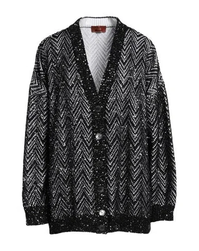 Missoni Woman Cardigan Black Size L Polyamide, Polyester, Cotton, Polyurethane