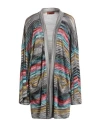 Missoni Woman Cardigan Black Size M Viscose, Metallic Fiber