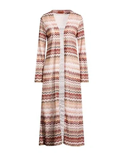 Missoni Woman Cardigan Brick Size 12 Viscose, Metallic Fiber, Polyamide In Multi