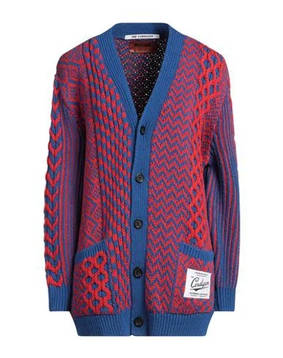 Missoni Woman Cardigan Bright Blue Size L Cotton, Polyester