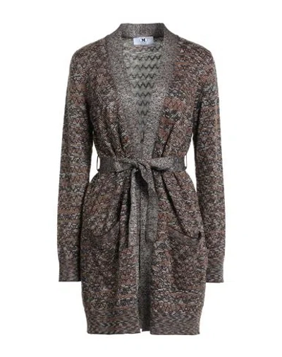 Missoni Woman Cardigan Brown Size M Cotton, Wool, Viscose, Metallic Fiber