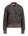 Missoni Woman Cardigan Brown Size Xs Cotton, Viscose, Metallic Fiber In Brown
