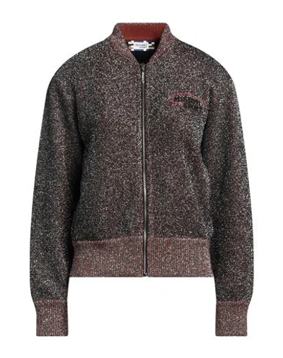 Missoni Woman Cardigan Brown Size Xs Cotton, Viscose, Metallic Fiber