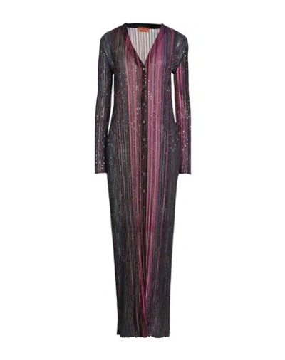 Missoni Woman Cardigan Fuchsia Size 8 Viscose, Polyamide, Polyester, Metallic Fiber In Pink