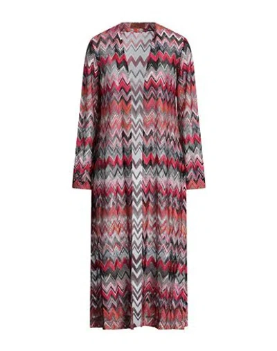 Missoni Woman Cardigan Fuchsia Size 6 Viscose, Polyamide, Polyester In Pink