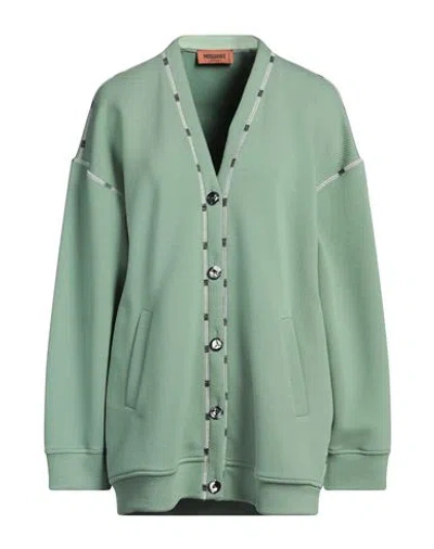 Missoni Woman Cardigan Green Size S Polyamide, Viscose, Elastane