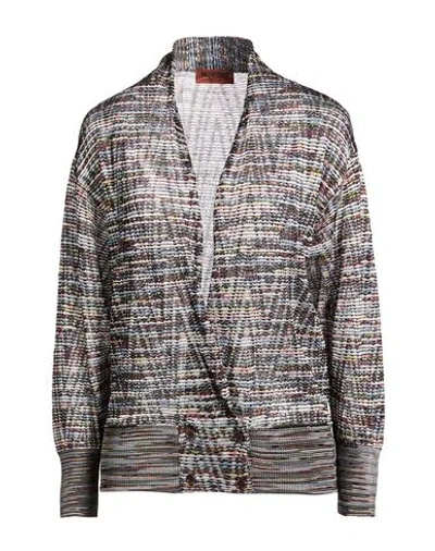 Missoni Woman Cardigan Light Grey Size 6 Viscose, Wool, Polyamide In Gray