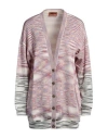 Missoni Woman Cardigan Lilac Size M Wool, Viscose, Polyamide, Polyurethane In Purple