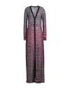 Missoni Woman Cardigan Mauve Size 8 Viscose, Polyester, Polyamide, Metallic Fiber In Purple
